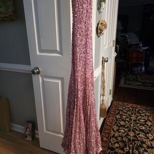 Pink Sequin Gown